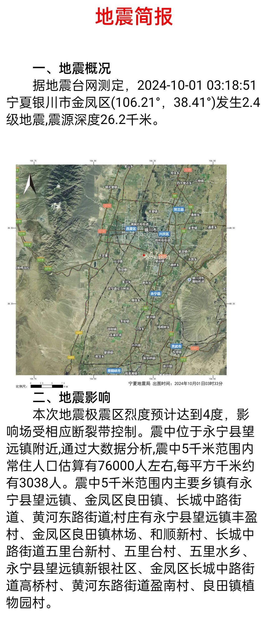 银川今日地震最新消息与详细情况分析